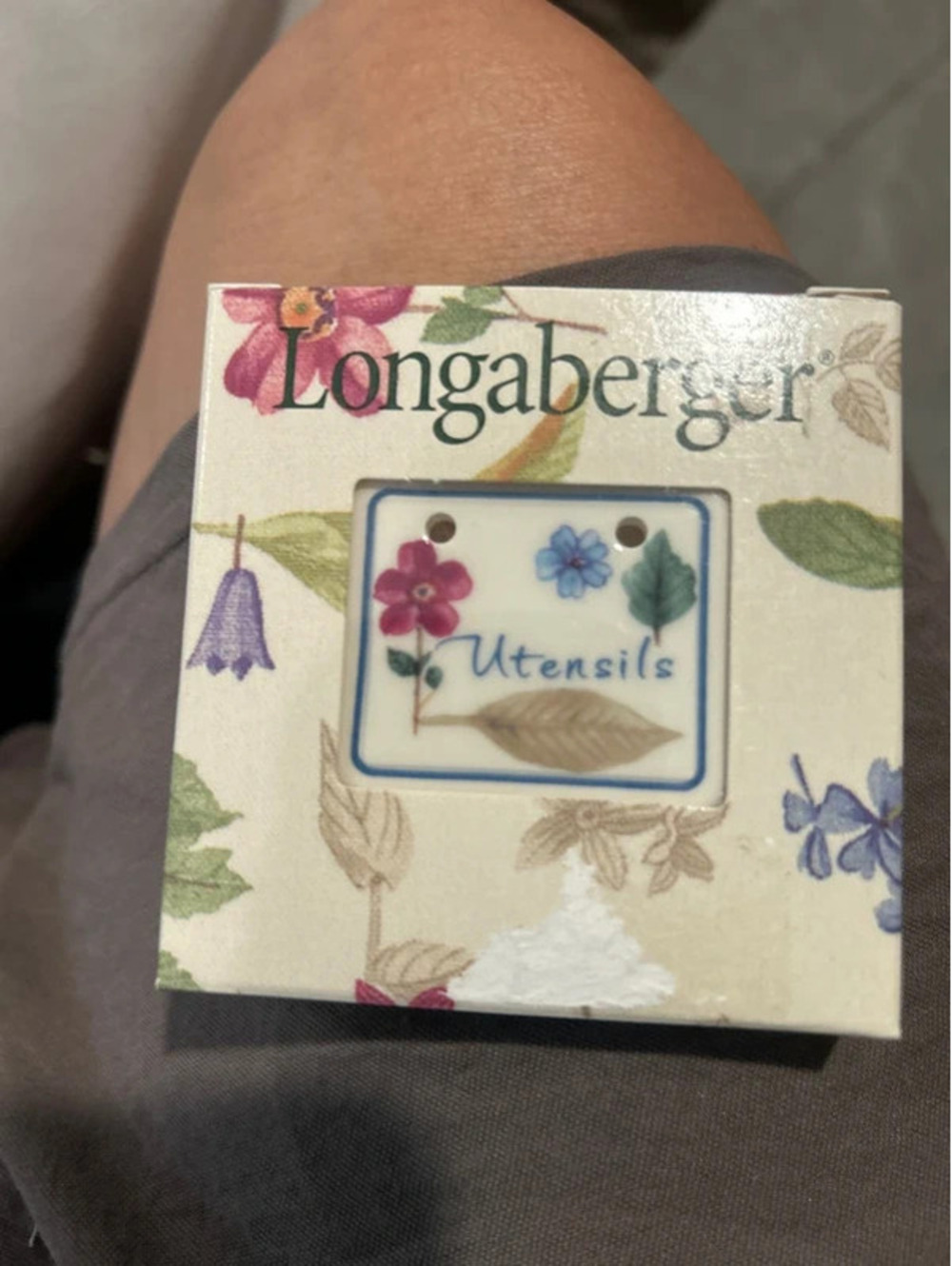 Longaberger botanical fields utensils tie on
